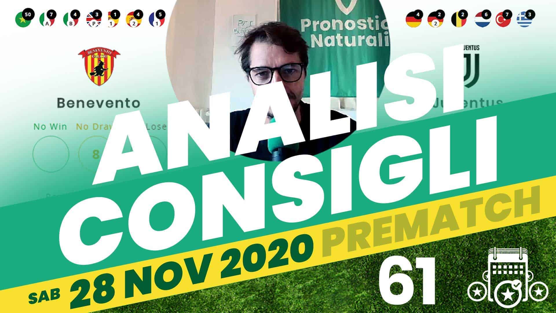 Pronostici Naturali Video Analisi Scommesse Betting Calcio Pre Partite Sabato 28 Novembre 2020