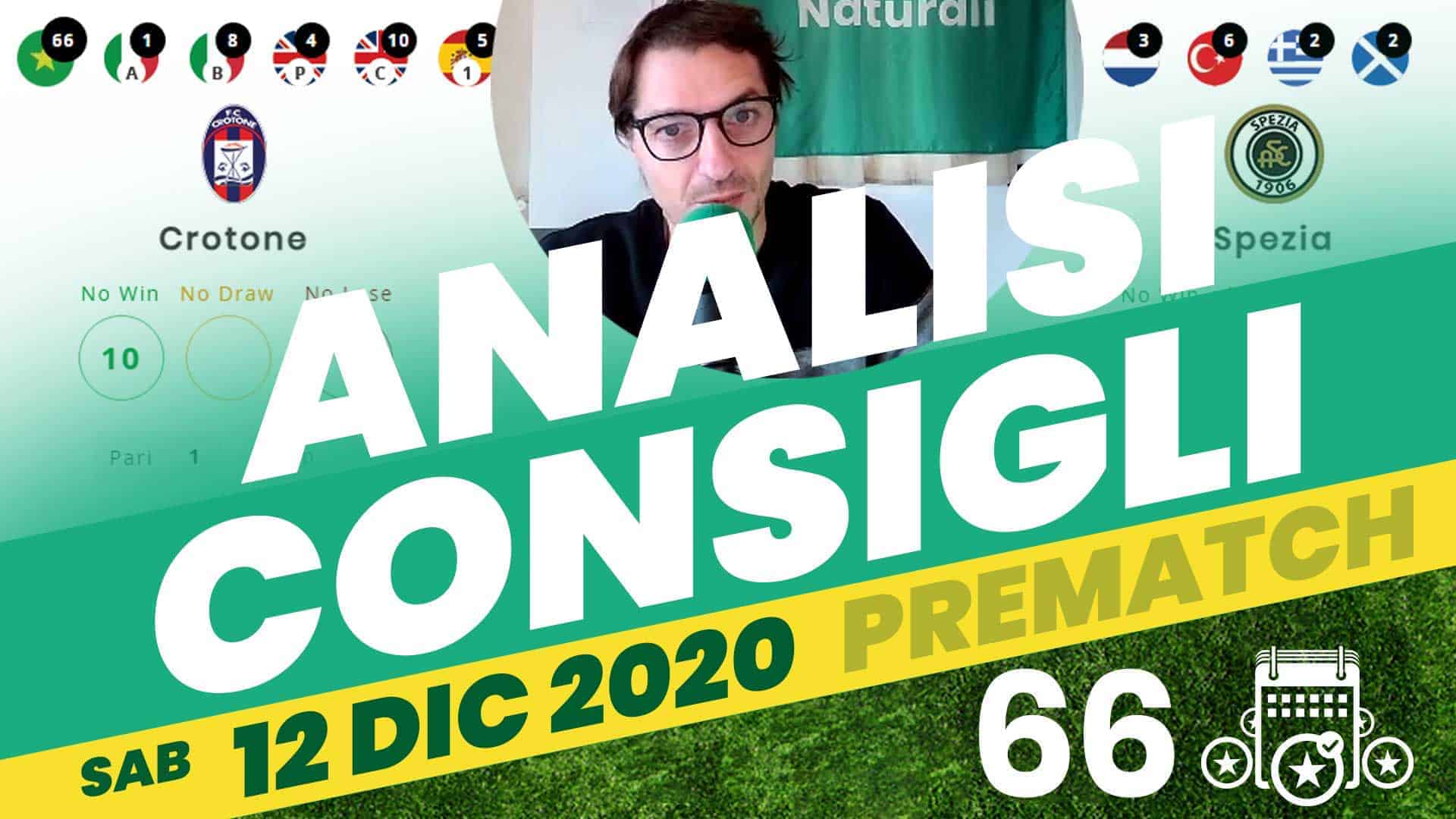 Pronostici Naturali Video Analisi Scommesse Betting Calcio Pre Partite Sabato 12 Dicembre 2020