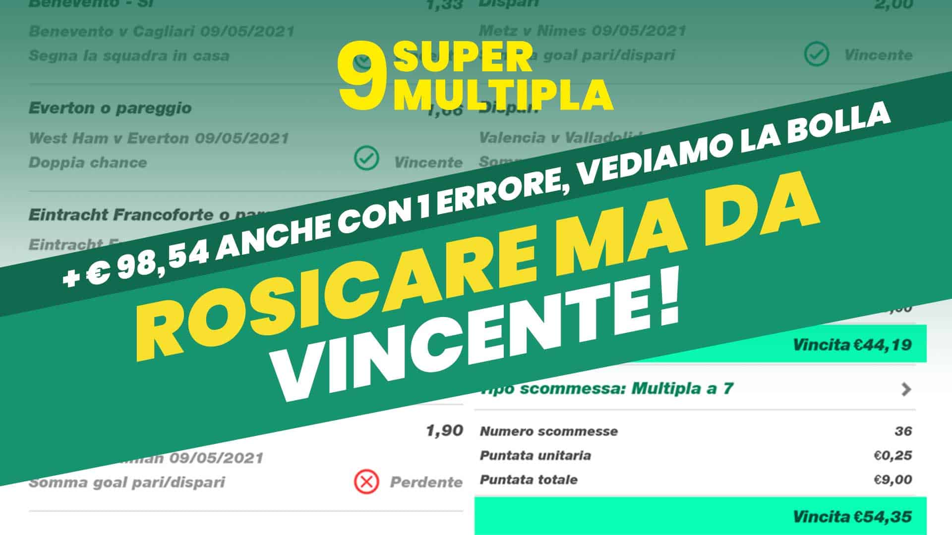 Pronostici Naturali Analisi Scommesse Calcio Vincente SuperMultipla Domenica 9 Maggio 2021