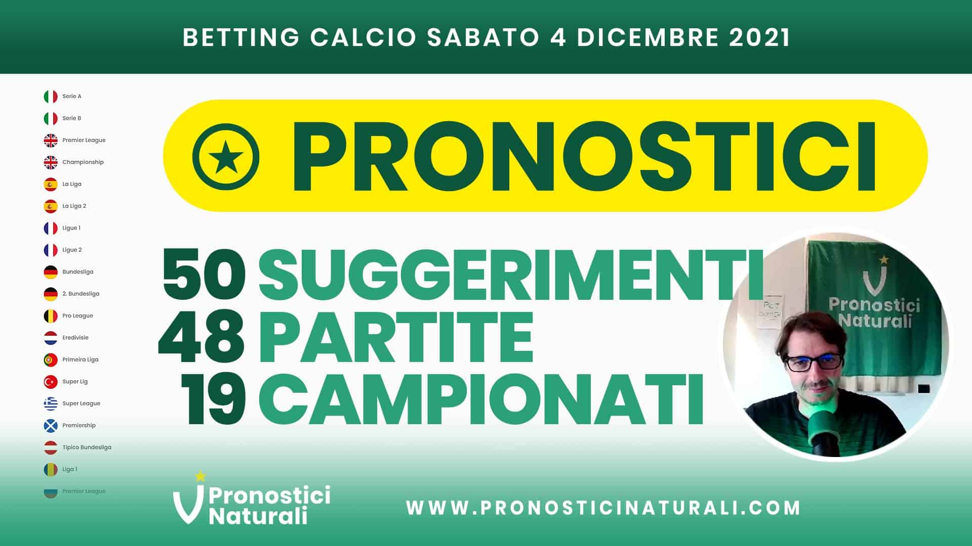 Pronostici Naturali Video Analisi Scommesse Betting Calcio Analisi Pre Partite Sabato 4 Dicembre 2021