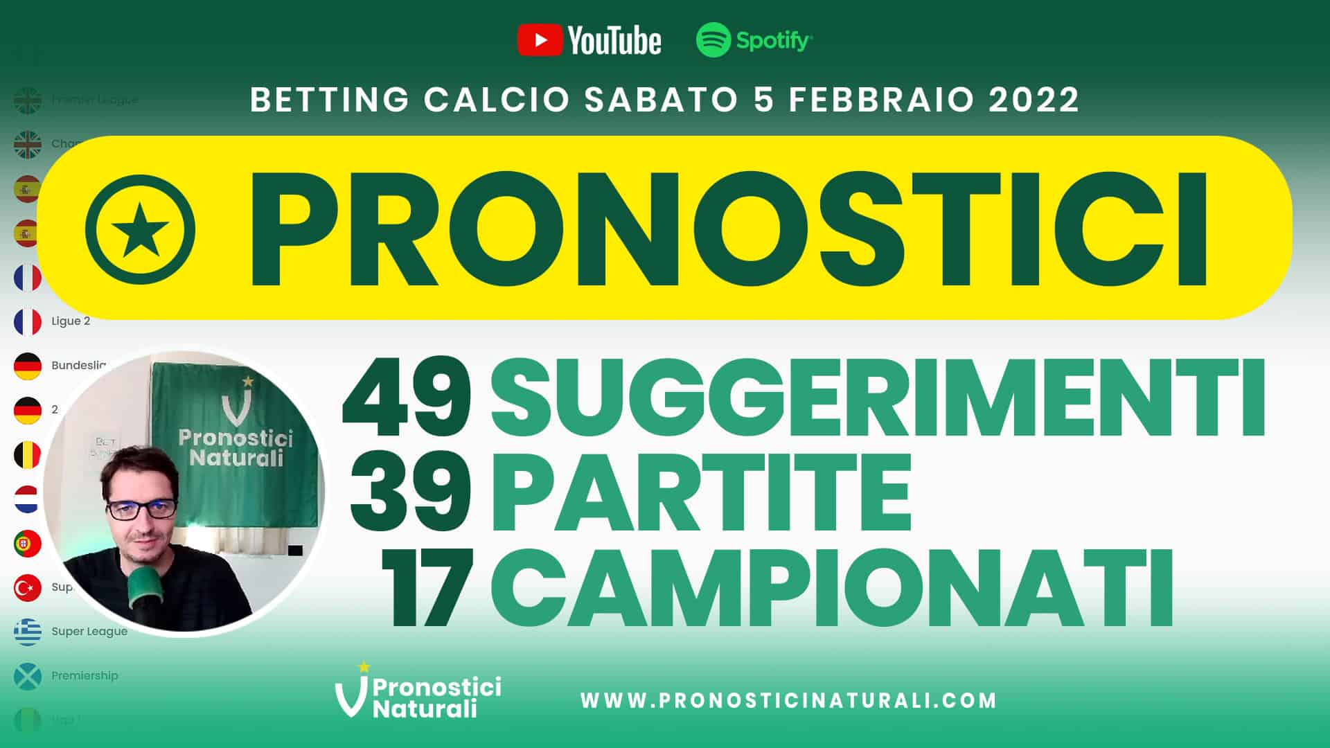 Pronostici Naturali Video Analisi Scommesse Betting Calcio Analisi Pre Partite Sabato 5 Febbraio 2022