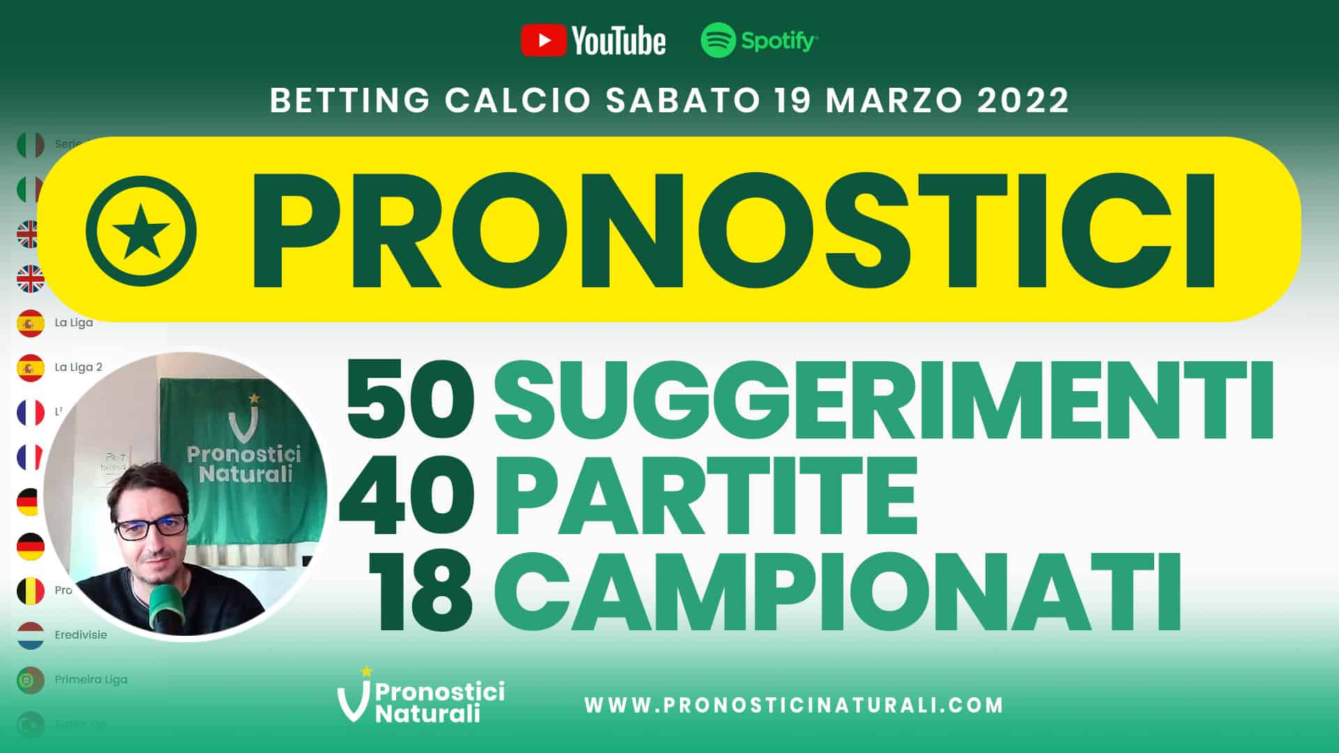 Pronostici Naturali Video Analisi Scommesse Betting Calcio Analisi Pre Partite Sabato 19 Marzo 2022