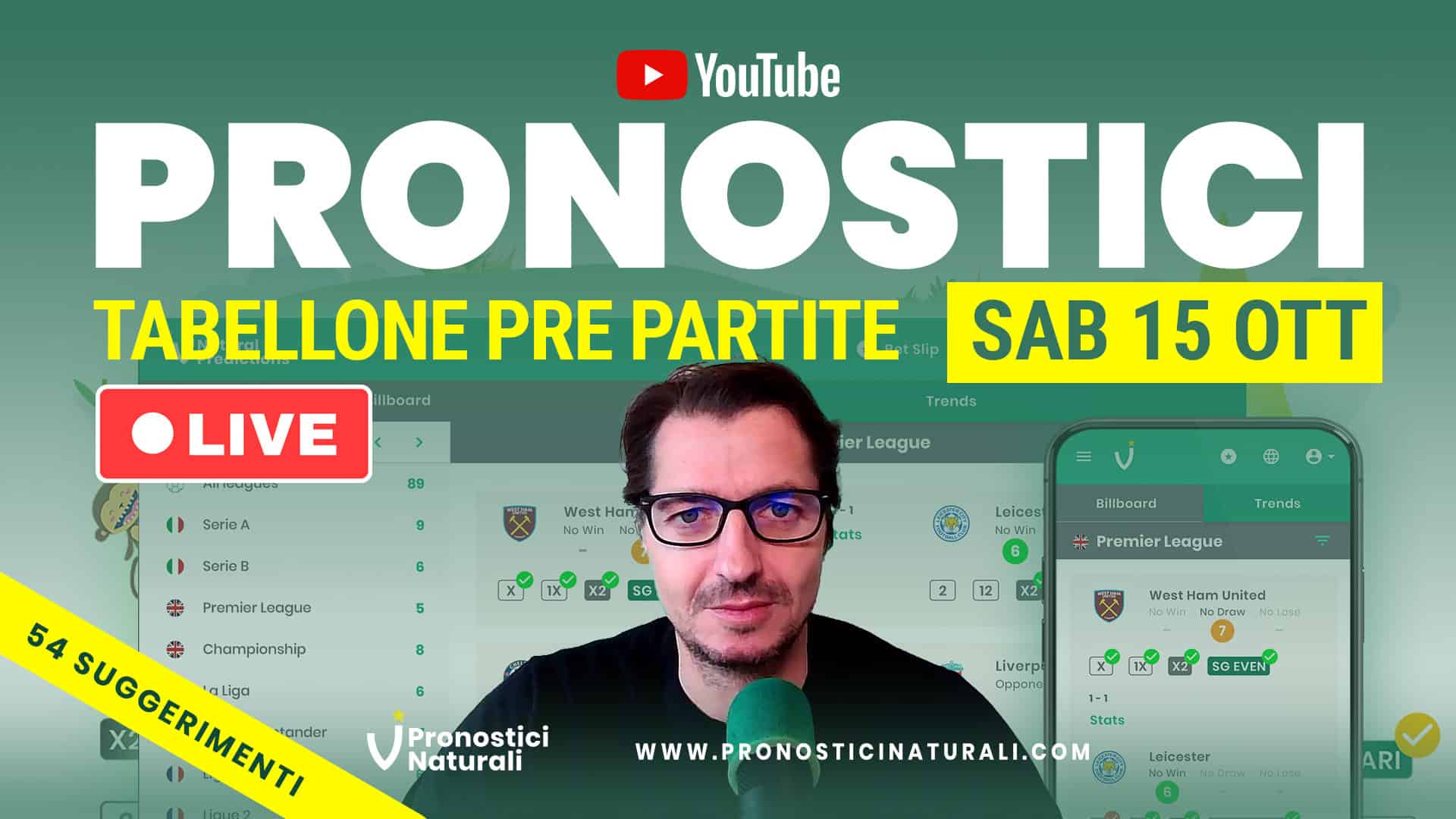 Pronostici Naturali Video Analisi Scommesse Betting Calcio Analisi Pre Partite Sab 15 Ottobre 2022