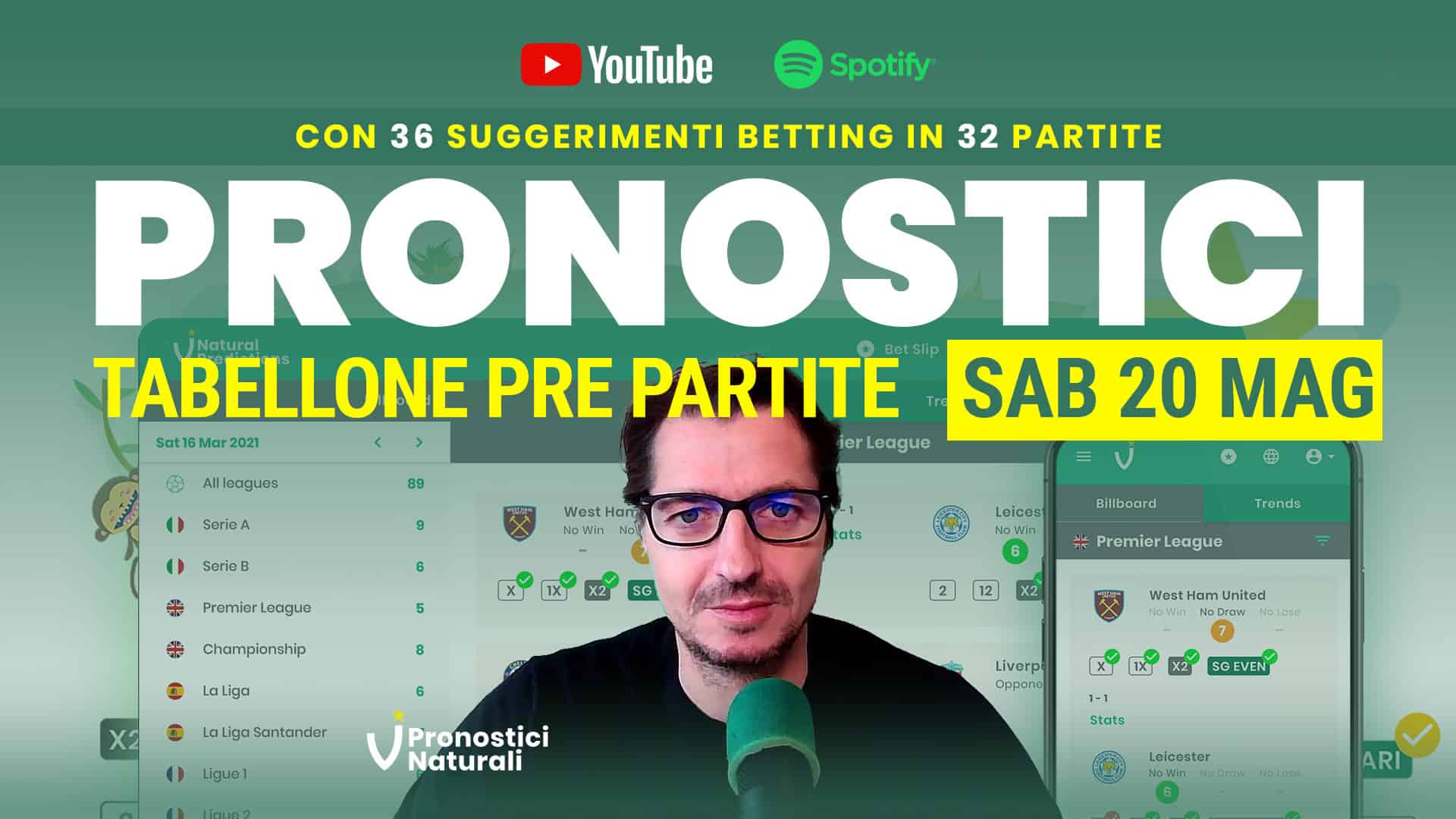 Pronostici Naturali Video Analisi Scommesse Betting Calcio Pre Partite Sabato 20 Maggio 2023